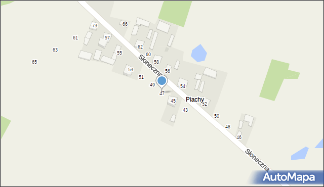 Maliszów, Słoneczna, 47, mapa Maliszów