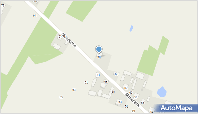 Maliszów, Słoneczna, 68, mapa Maliszów