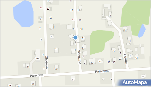 Małkowo, Słoneczna, 5, mapa Małkowo