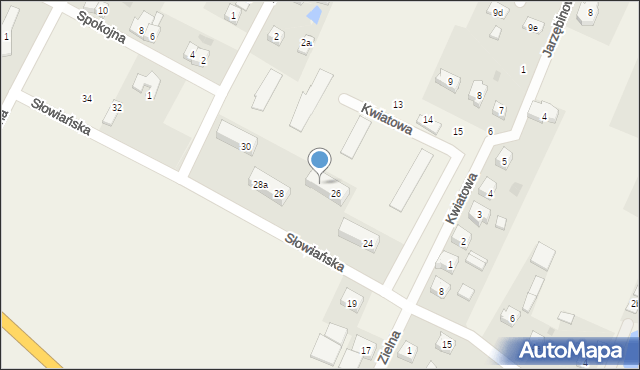 Marcinkowice, Słowiańska, 26a, mapa Marcinkowice