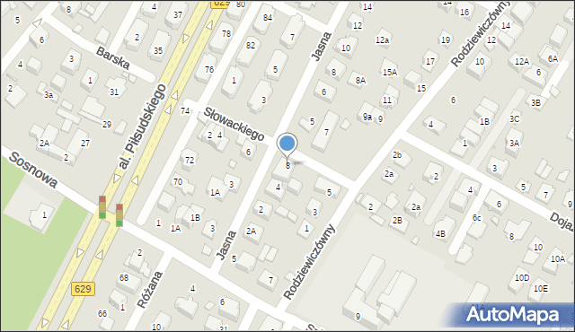 Marki, Słowackiego Juliusza, 8, mapa Marki