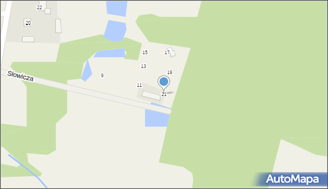 Marylka, Słowicza, 21, mapa Marylka