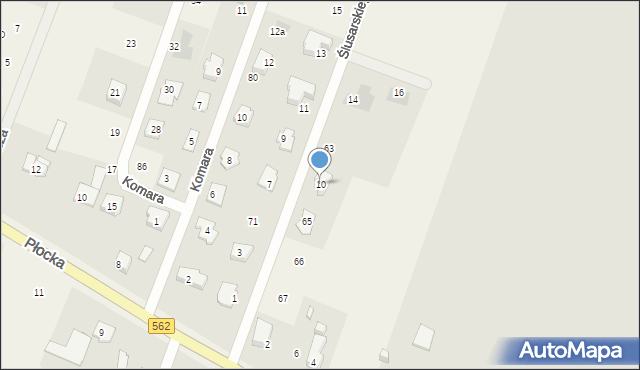 Maszewo, Ślusarskiego Tadeusza, 10, mapa Maszewo