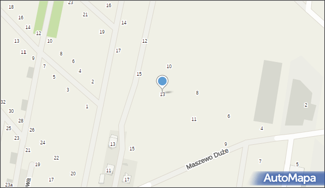 Maszewo Duże, Słowackiego Juliusza, 13, mapa Maszewo Duże