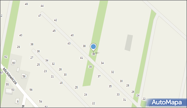 Maszewo Duże, Słowackiego Juliusza, 36, mapa Maszewo Duże