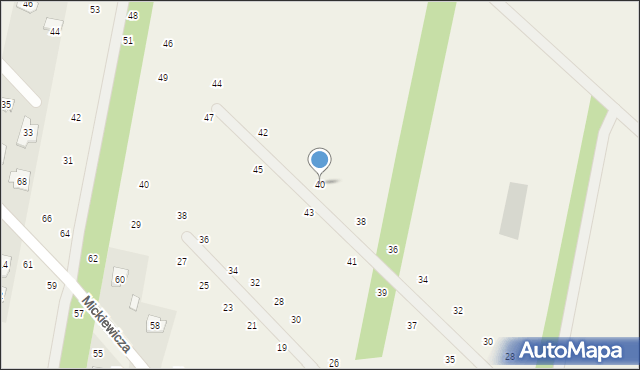 Maszewo Duże, Słowackiego Juliusza, 40, mapa Maszewo Duże