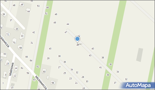 Maszewo Duże, Słowackiego Juliusza, 45, mapa Maszewo Duże