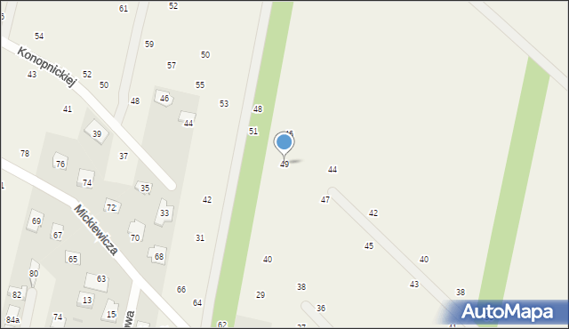 Maszewo Duże, Słowackiego Juliusza, 49, mapa Maszewo Duże