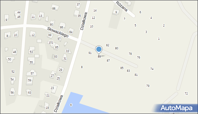 Maszewo Duże, Słowackiego Juliusza, 89, mapa Maszewo Duże