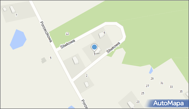 Mątki, Śliwkowa, 3, mapa Mątki
