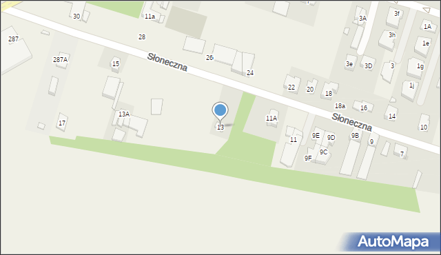 Michałowice, Słoneczna, 13, mapa Michałowice