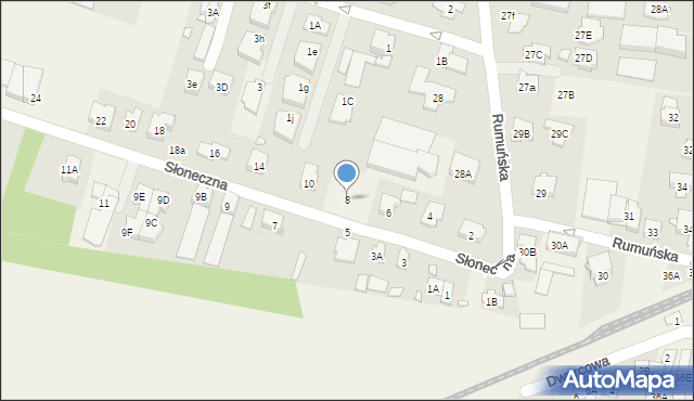 Michałowice, Słoneczna, 8, mapa Michałowice