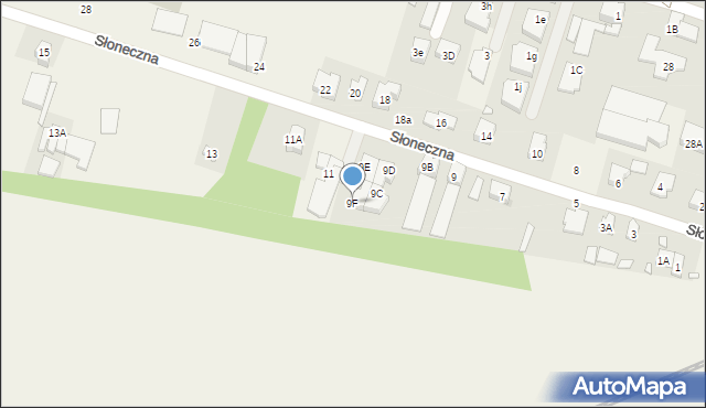 Michałowice, Słoneczna, 9F, mapa Michałowice