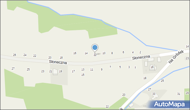 Michałowice, Słoneczna, 12, mapa Michałowice
