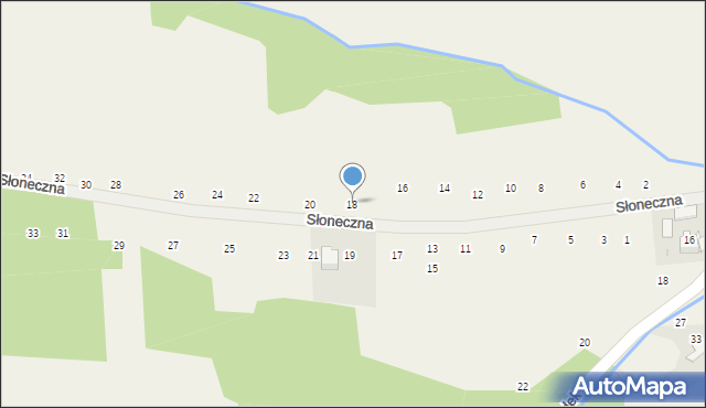 Michałowice, Słoneczna, 18, mapa Michałowice