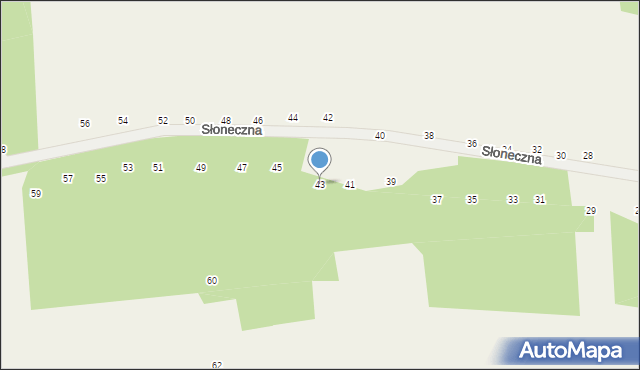Michałowice, Słoneczna, 43, mapa Michałowice