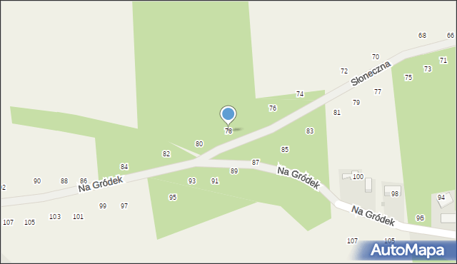 Michałowice, Słoneczna, 78, mapa Michałowice