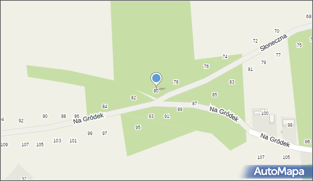 Michałowice, Słoneczna, 80, mapa Michałowice