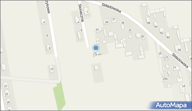 Michów, Słoneczna, 7, mapa Michów