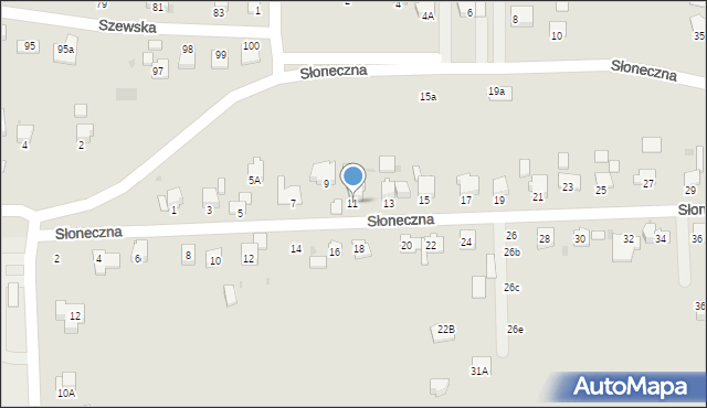 Miechów, Słoneczna, 11, mapa Miechów