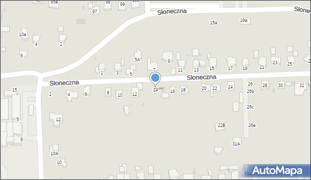 Miechów, Słoneczna, 14, mapa Miechów