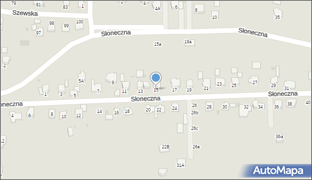 Miechów, Słoneczna, 15, mapa Miechów