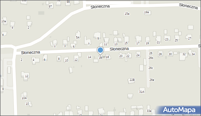 Miechów, Słoneczna, 16, mapa Miechów