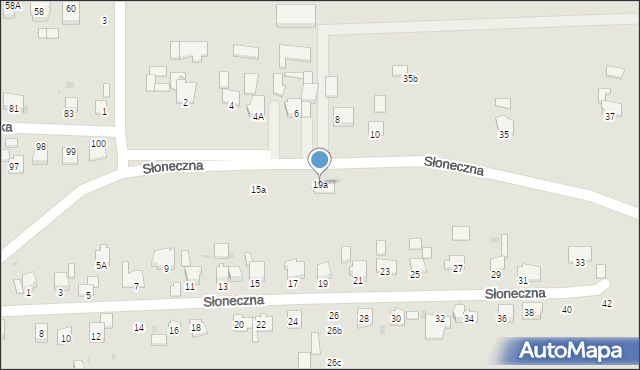 Miechów, Słoneczna, 19a, mapa Miechów