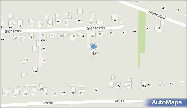 Miechów, Słoneczna, 36a, mapa Miechów