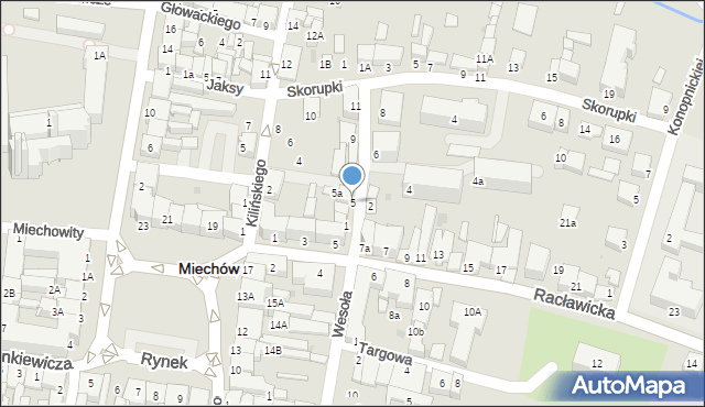 Miechów, Służba Polsce, 5, mapa Miechów