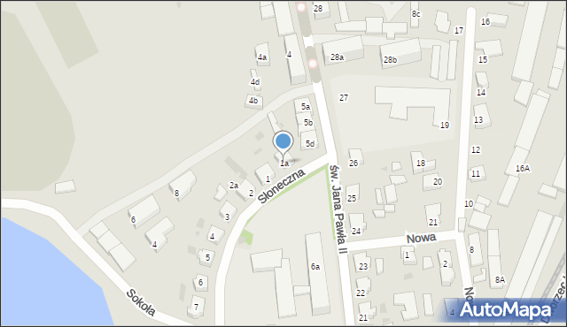 Międzychód, Słoneczna, 1a, mapa Międzychód