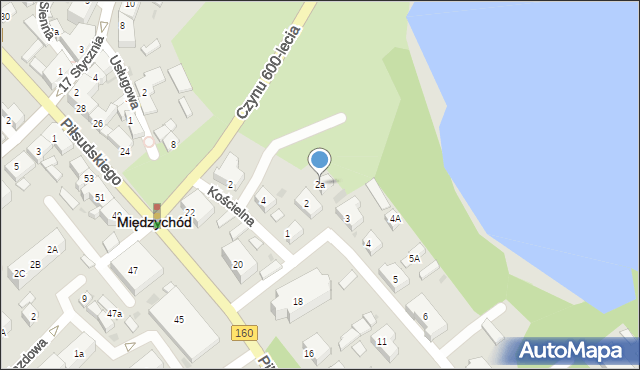 Międzychód, Słowackiego Juliusza, 2a, mapa Międzychód
