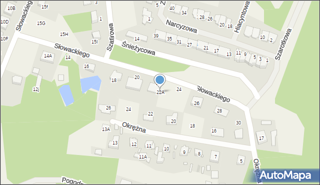 Miękowo, Słowackiego Juliusza, 22A, mapa Miękowo