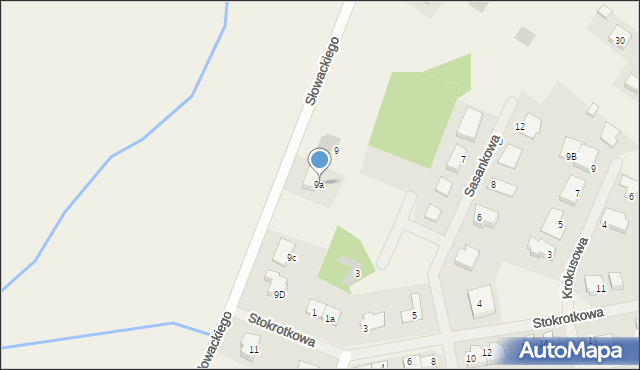 Miękowo, Słowackiego Juliusza, 9a, mapa Miękowo