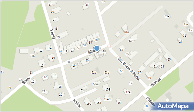 Mielec, Śliwy Franciszka, 24, mapa Mielca