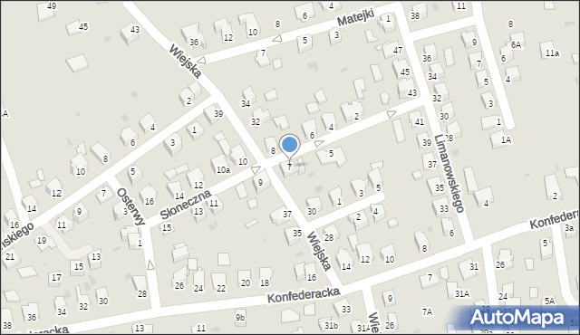 Mielec, Słoneczna, 7, mapa Mielca