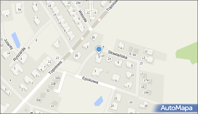 Mierzyn, Słowiańska, 2, mapa Mierzyn