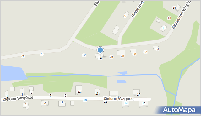 Mieszkowice, Słoneczne Wzgórze, 24, mapa Mieszkowice