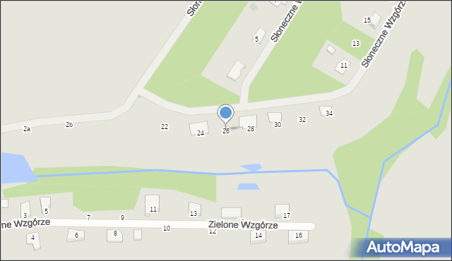 Mieszkowice, Słoneczne Wzgórze, 26, mapa Mieszkowice