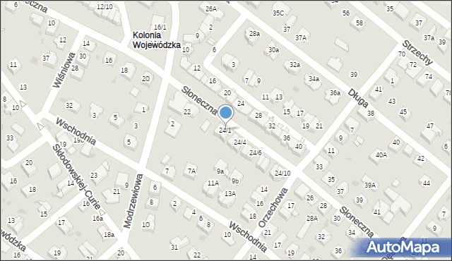 Mikołów, Słoneczna, 24/1, mapa Mikołów