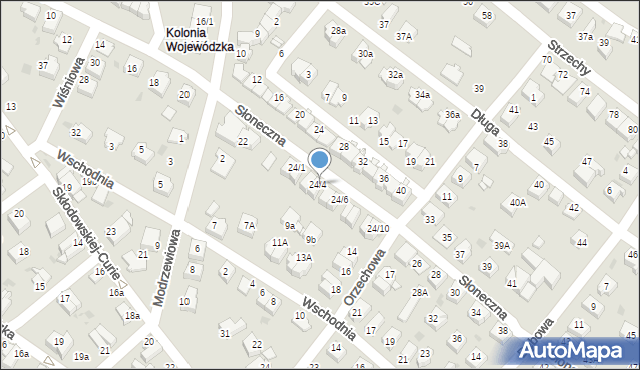 Mikołów, Słoneczna, 24/4, mapa Mikołów