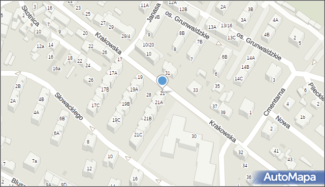 Mikołów, Słowackiego Juliusza, 21, mapa Mikołów