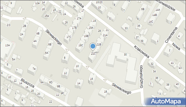 Mikołów, Słowackiego Juliusza, 21C, mapa Mikołów