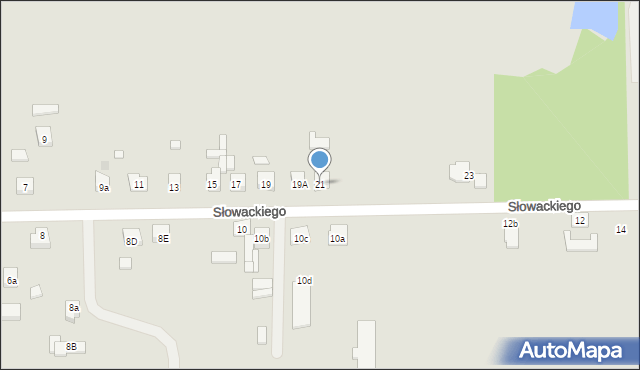 Mikstat, Słowackiego Juliusza, 21, mapa Mikstat