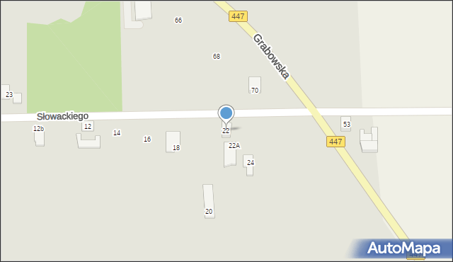 Mikstat, Słowackiego Juliusza, 22, mapa Mikstat