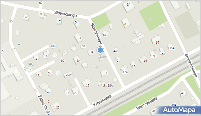 Milanówek, Słowackiego Juliusza, 1A, mapa Milanówek