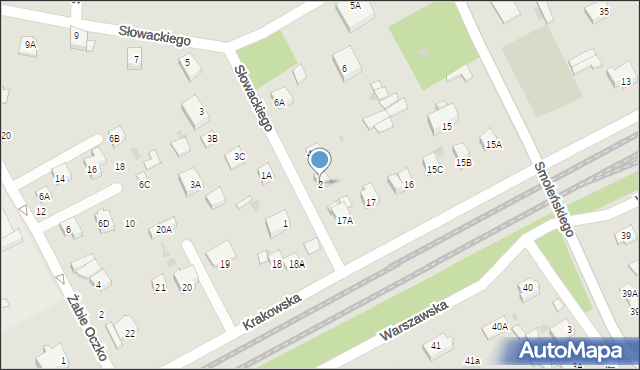 Milanówek, Słowackiego Juliusza, 2, mapa Milanówek