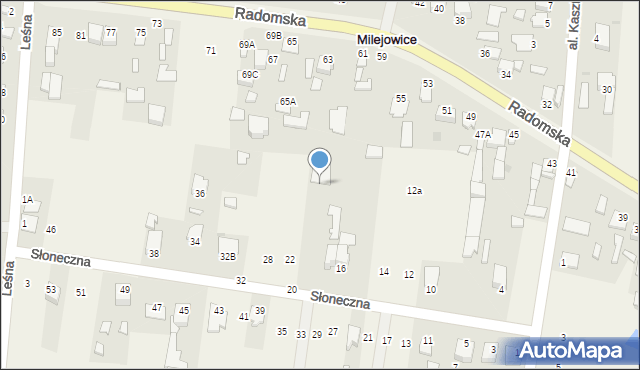 Milejowice, Słoneczna, 20, mapa Milejowice