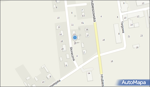 Mircze, Słoneczna, 15, mapa Mircze