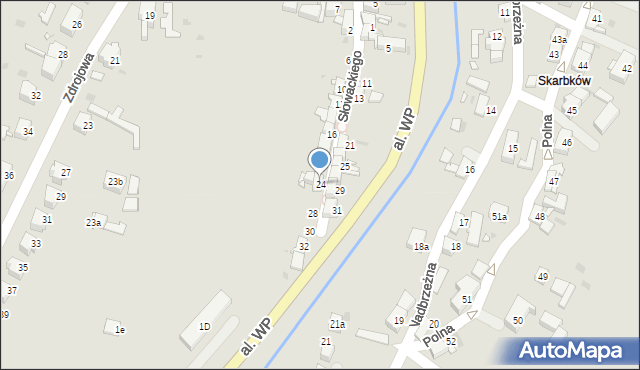 Mirsk, Słowackiego Juliusza, 24, mapa Mirsk